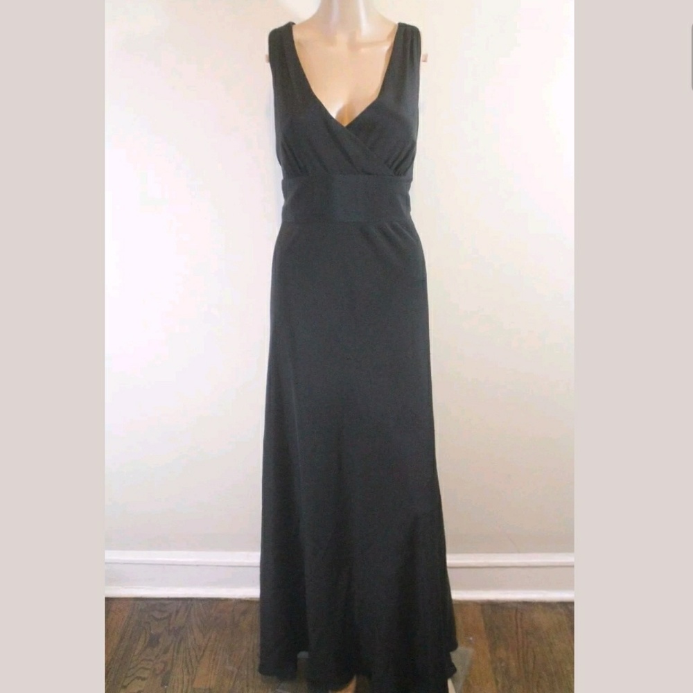 J.Crew Formal Holiday Black Tie Maxi Gown Dress L